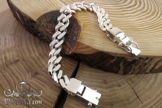 Men's bracelet "Carapace" - silver bracelet 100 grams to buy